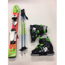 Ski + Schuhe + Stöcke  (Skilänge bis max. 110 cm) 